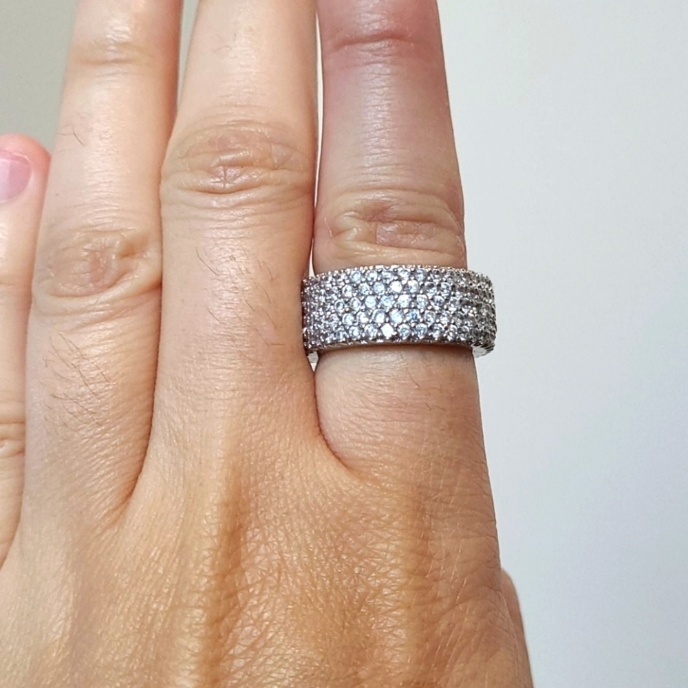 Sterling Silver Studded Band Ring